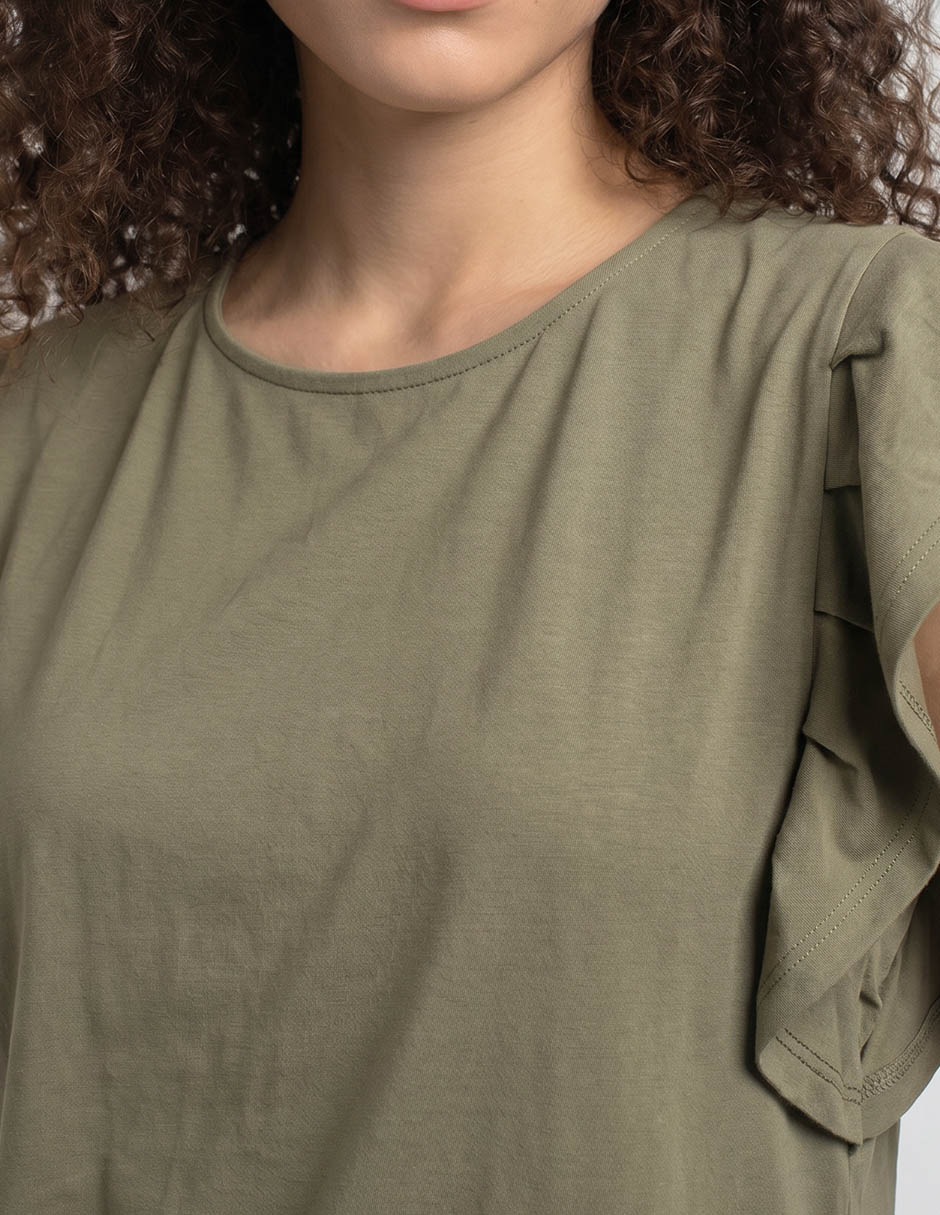Playera manga corta cuello redondo mujer 2