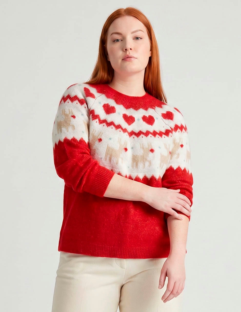 Suéter cuello redondo para mujer