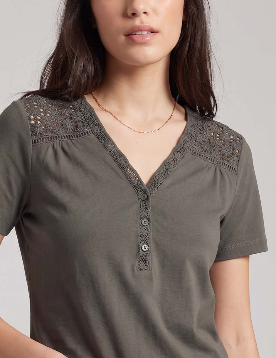 Blusa manga corta para mujer 3
