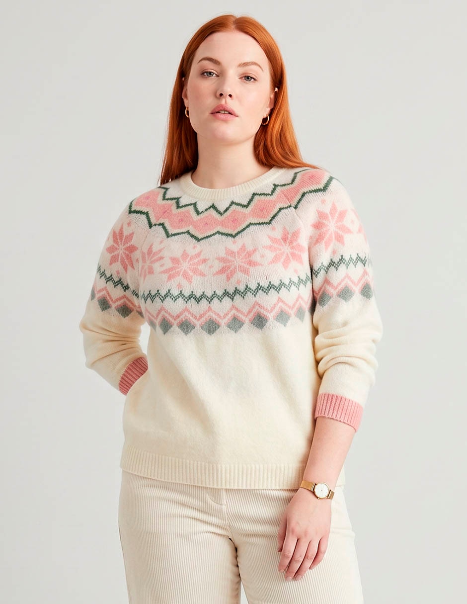 Suéter cuello redondo para mujer