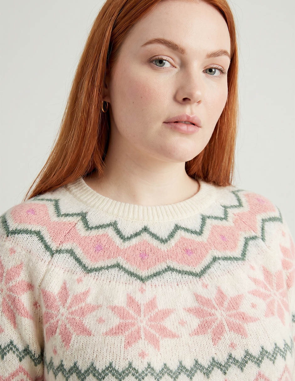 Suéter cuello redondo para mujer 2