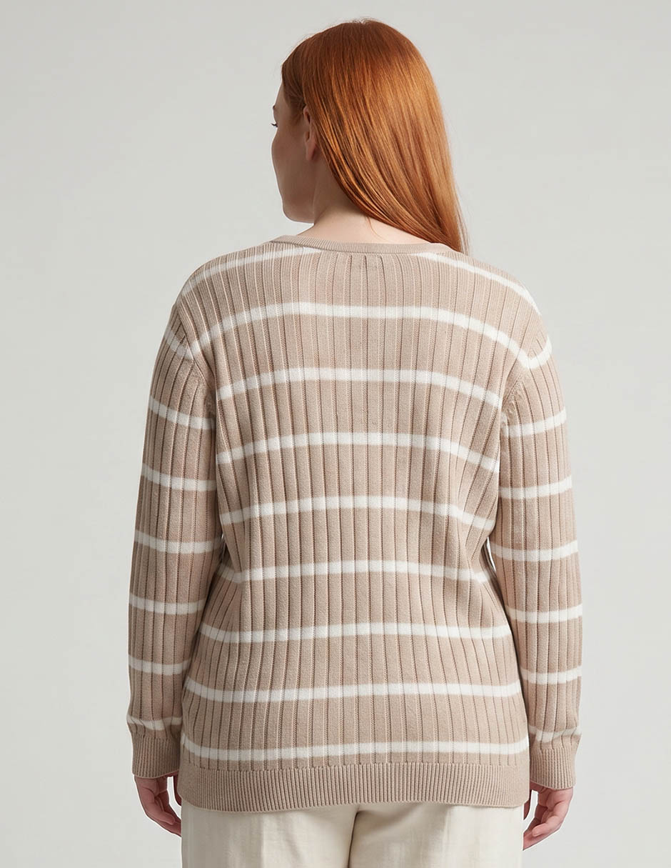 Suéter cuello v para mujer 3
