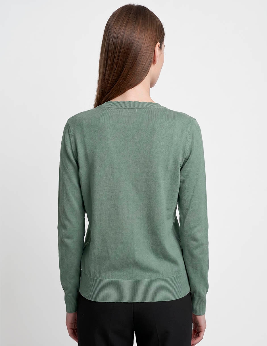 Suéter cuello v para mujer 3