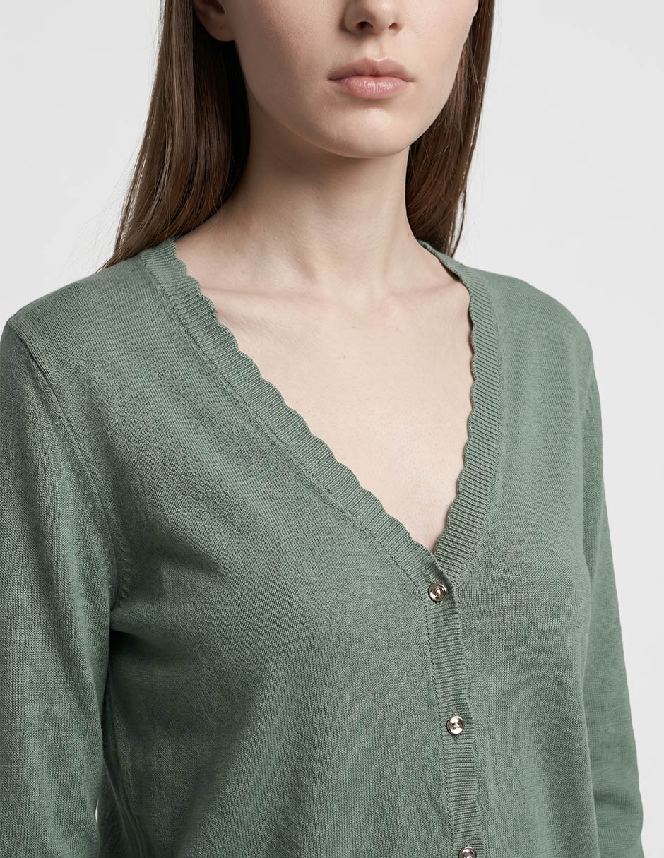 Suéter cuello v para mujer 2