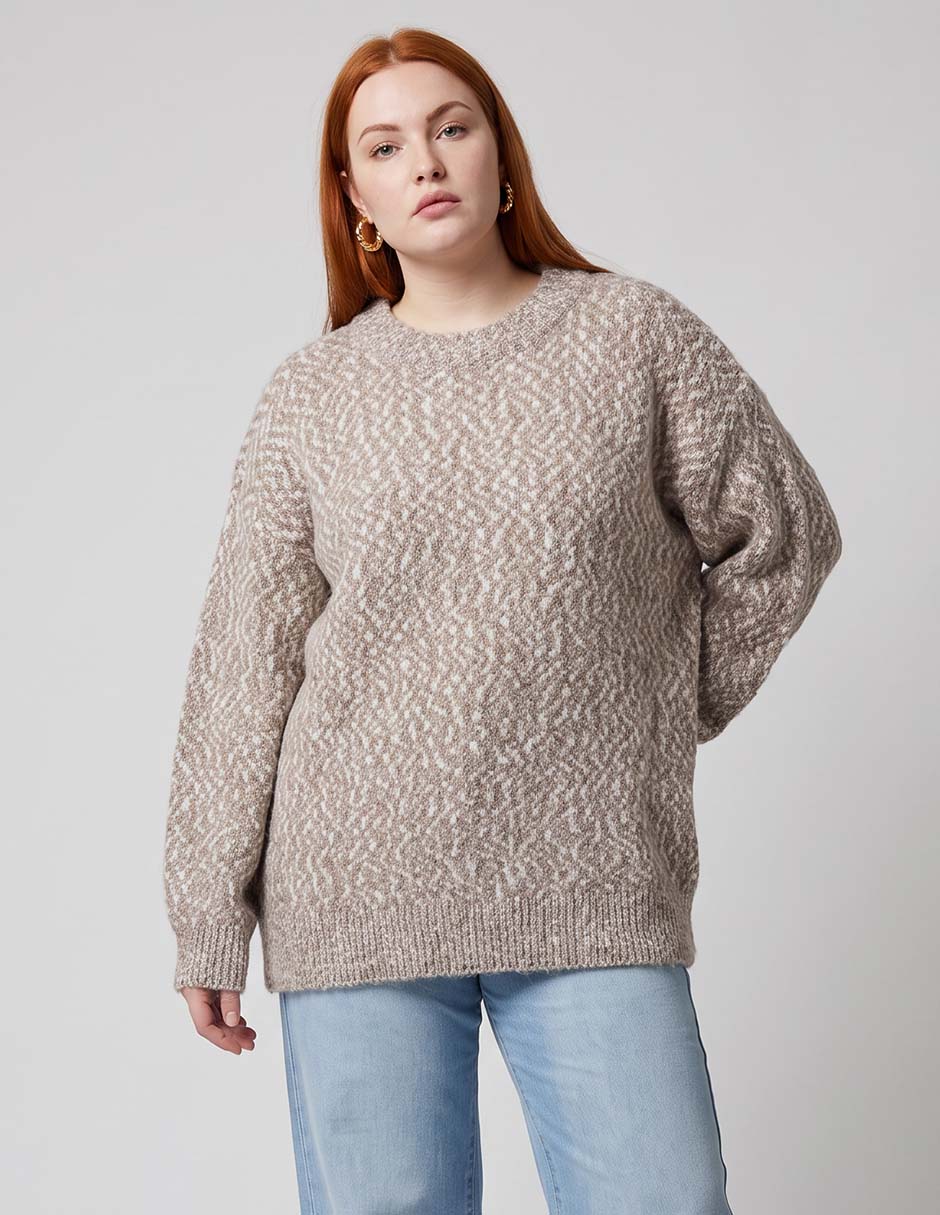Suéter cuello redondo para mujer