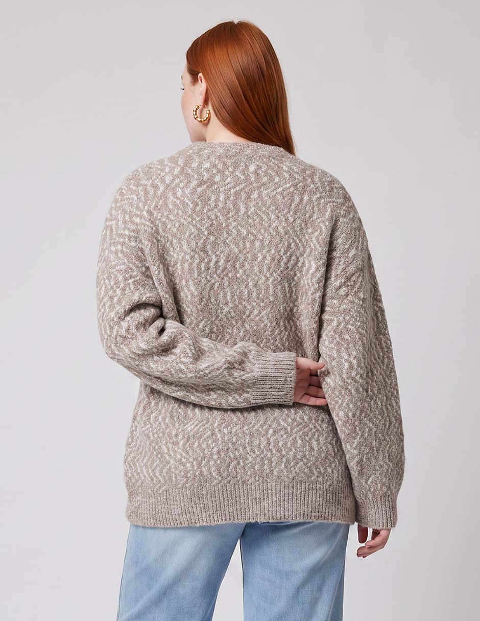 Suéter cuello redondo para mujer