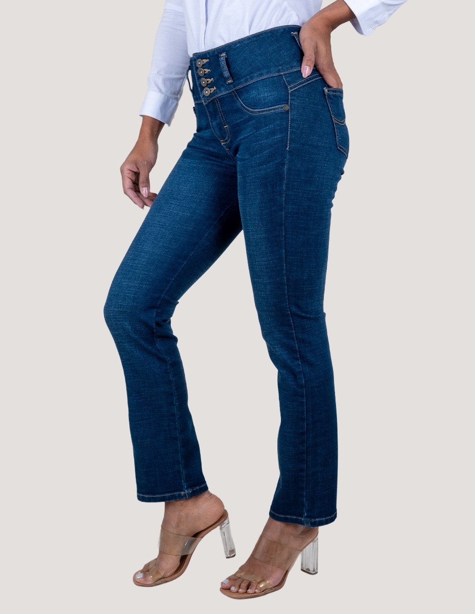 Jeans slim media cintura Lee Shape Up para mujer