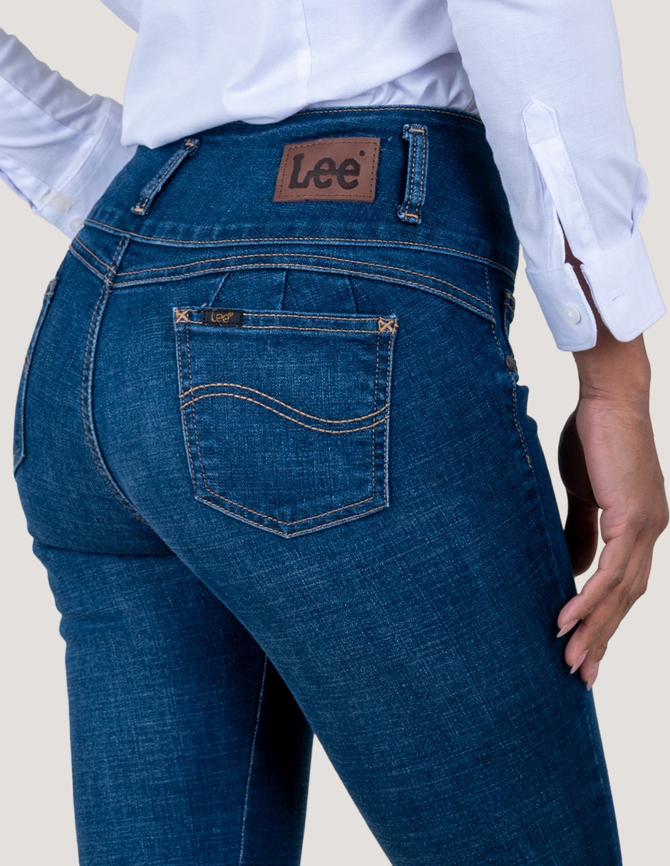 Jeans slim media cintura Lee Shape Up para mujer