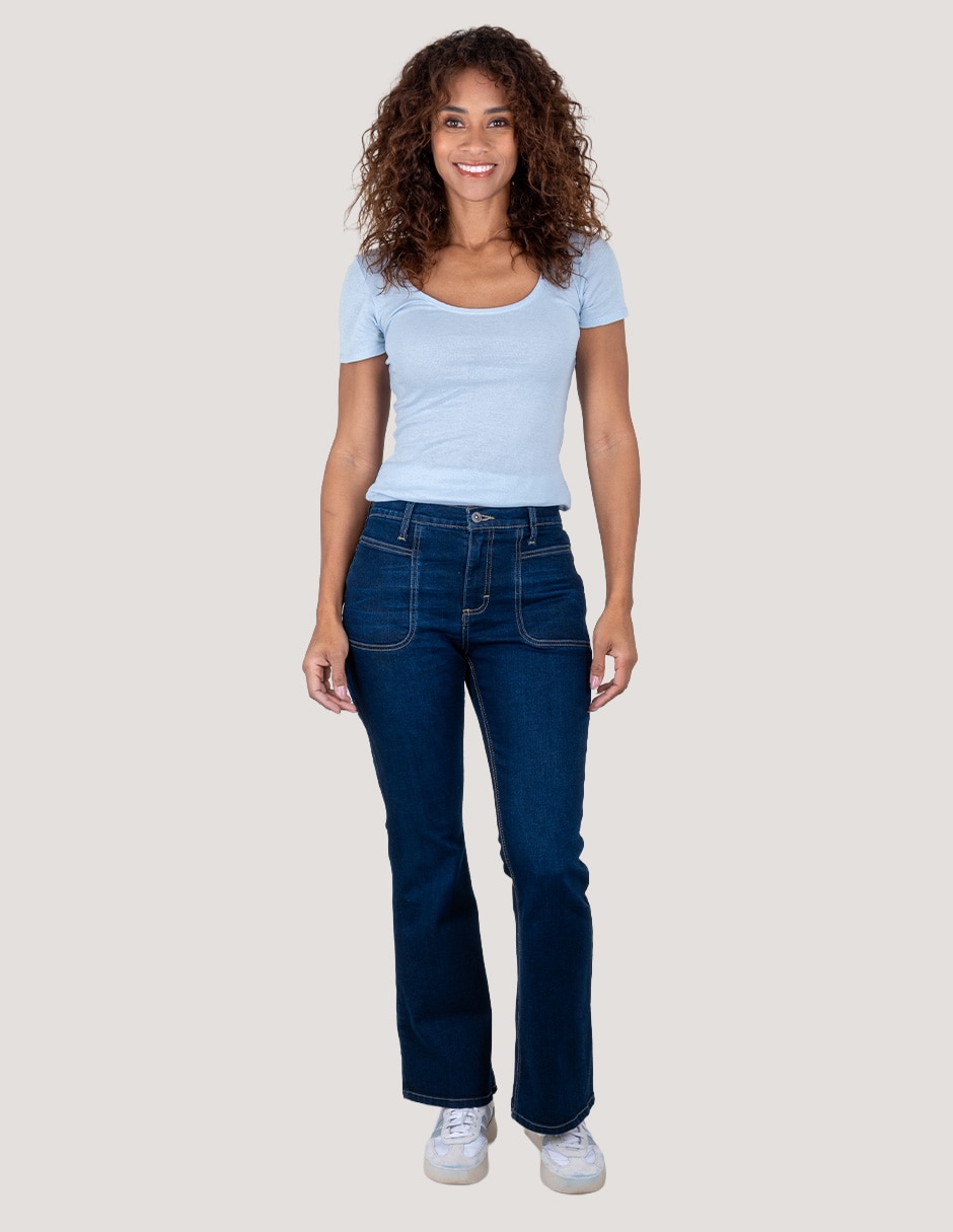 Jeans flare media cintura Lee para mujer