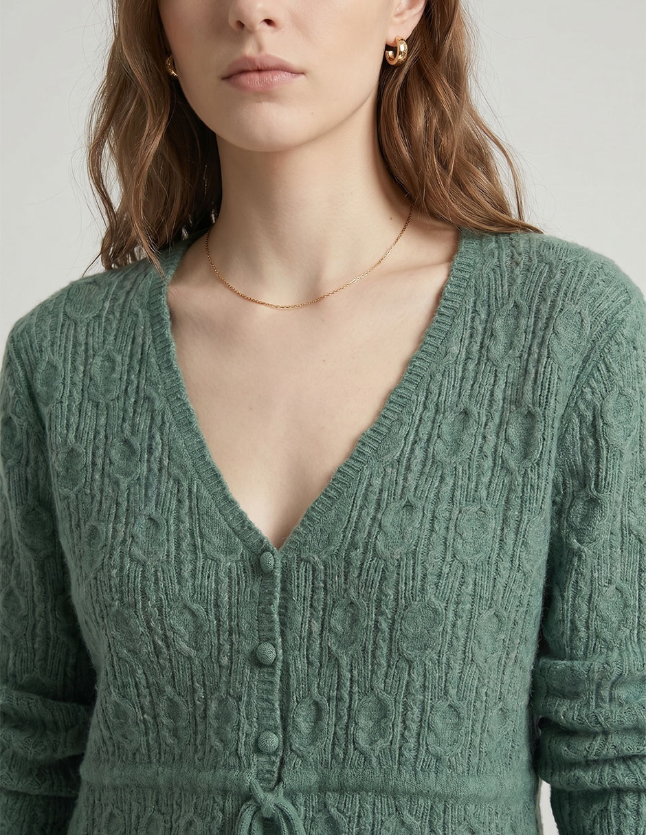 Suéter cuello V para mujer 2
