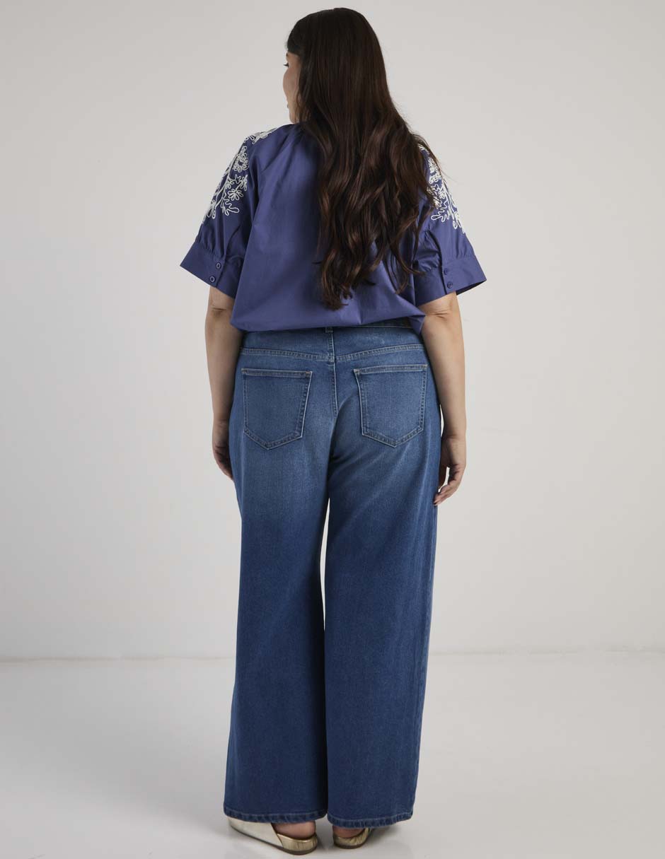 Jeans amplio para mujer 6