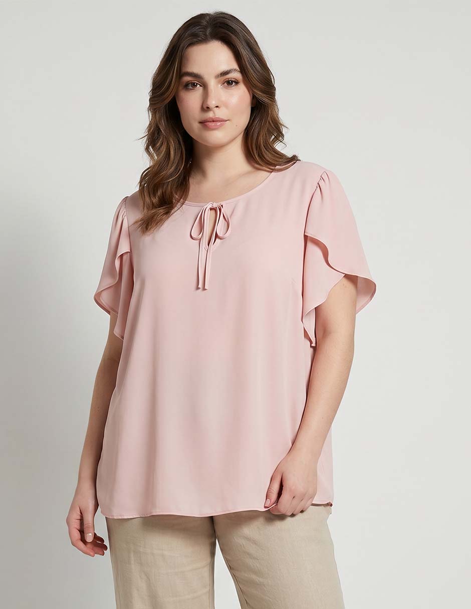 Blusa Contempo Plus manga corta para mujer