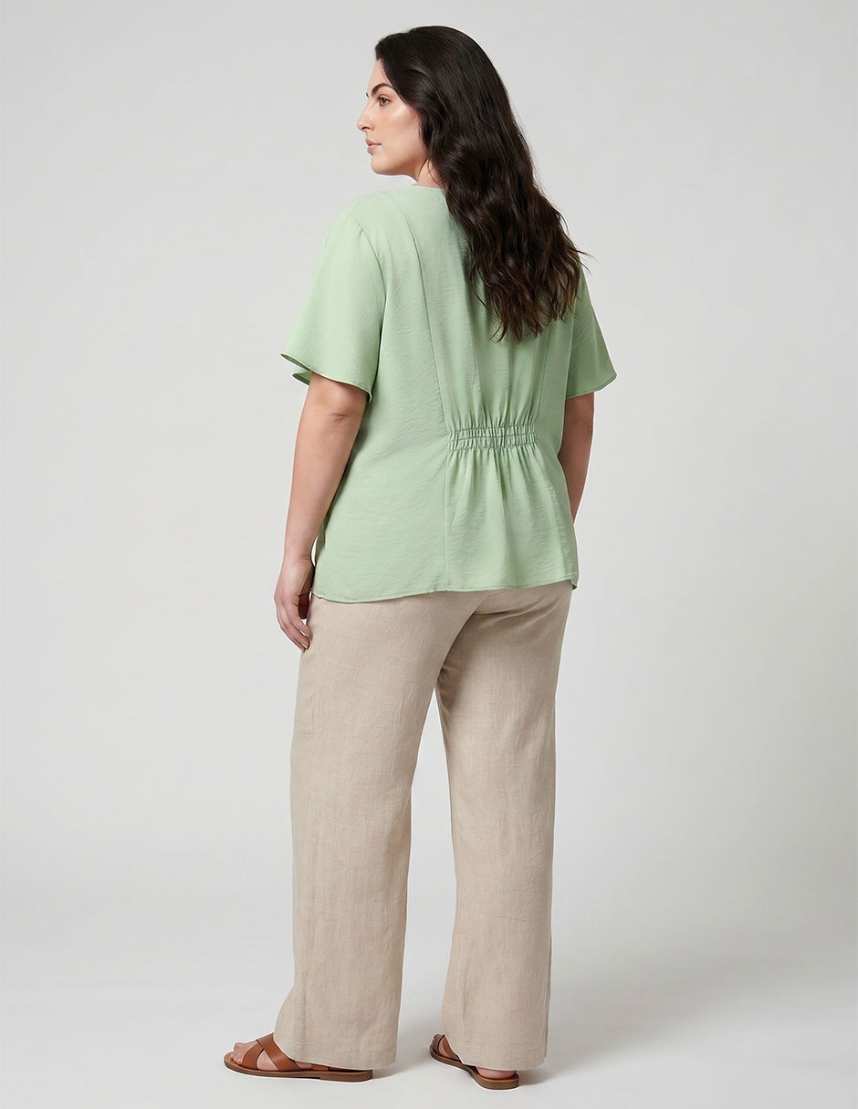 Blusa Contempo Plus manga al codo para mujer