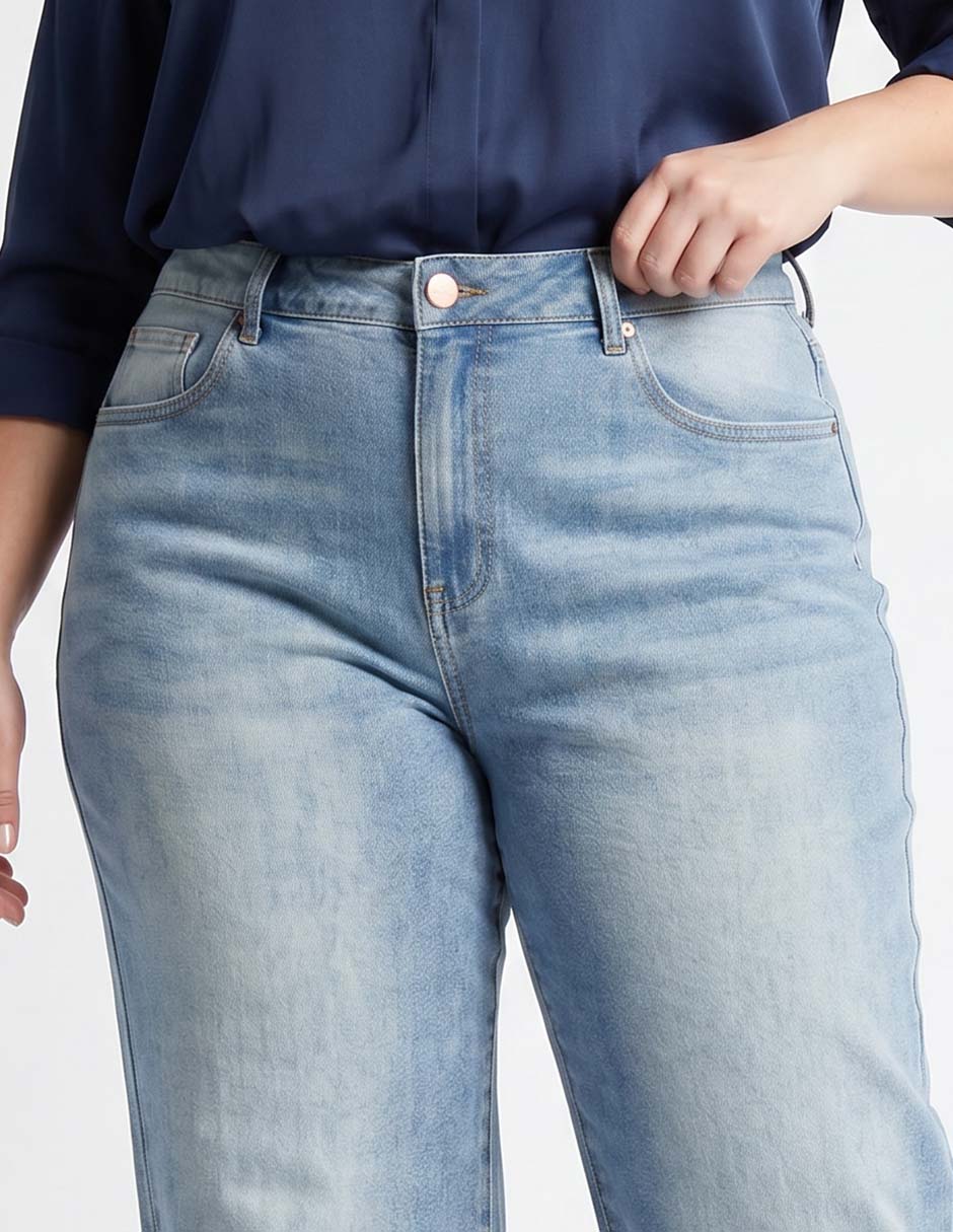 Jeans wide leg Weekend Plus corte cintura para mujer