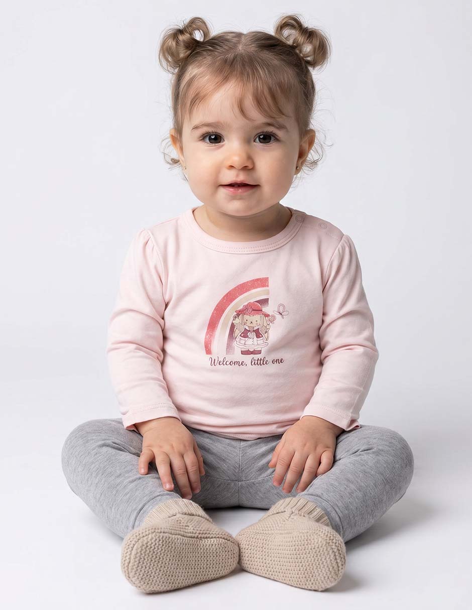 Playera manga larga para niña Playera manga larga para niña