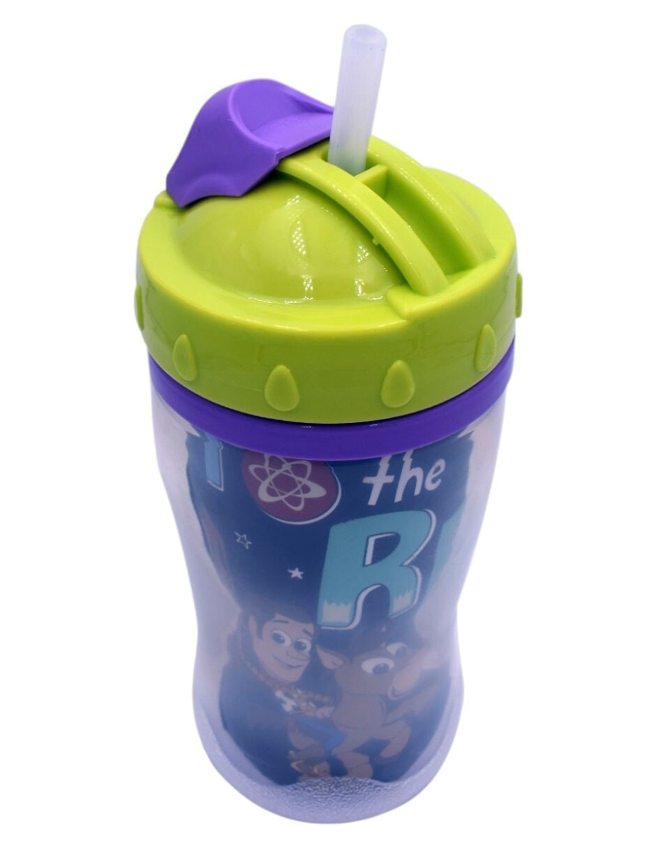 Vaso con tapa y popote