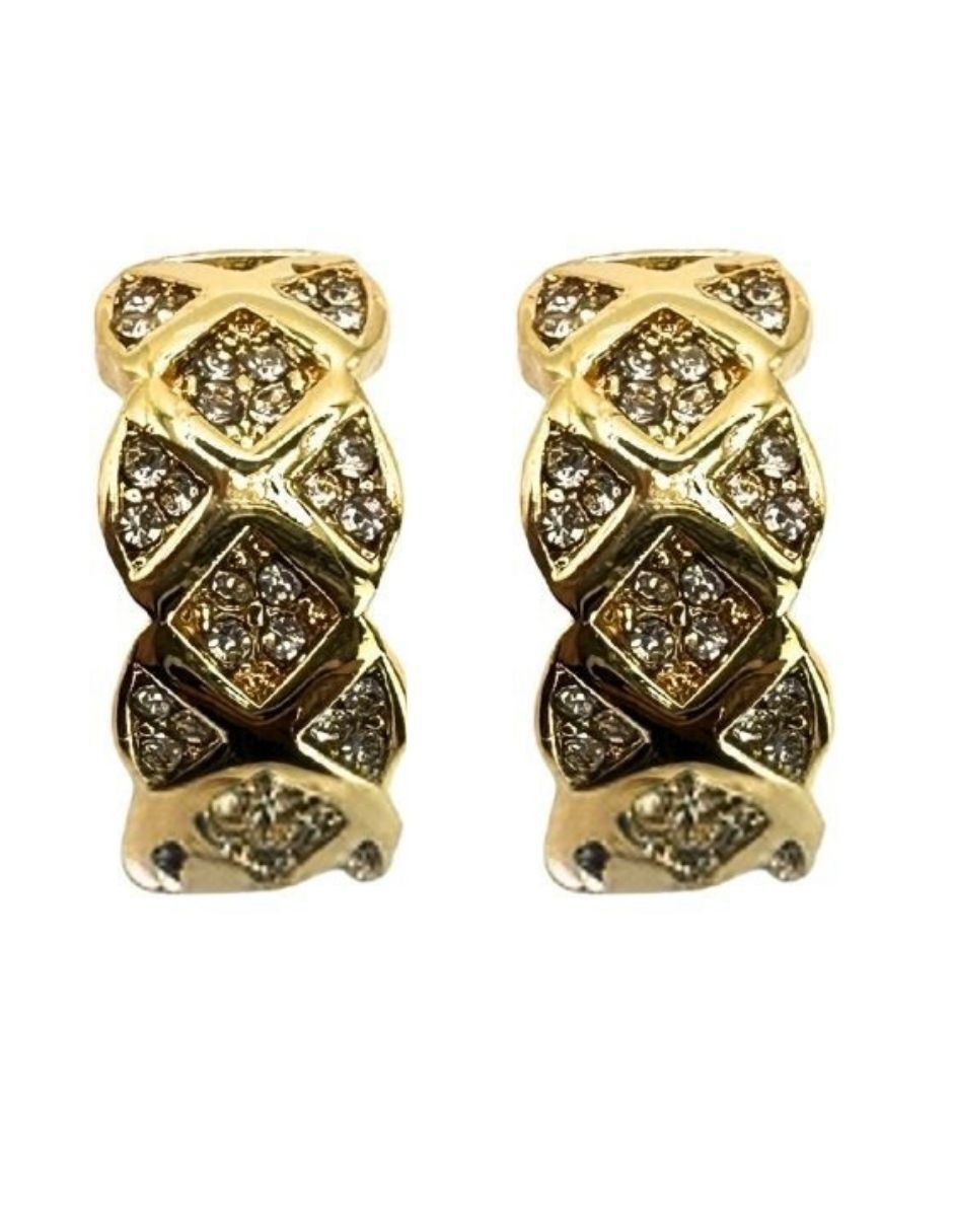 Aretes con acabado baño de oro 14 K Aretes con acabado baño de oro 14 K