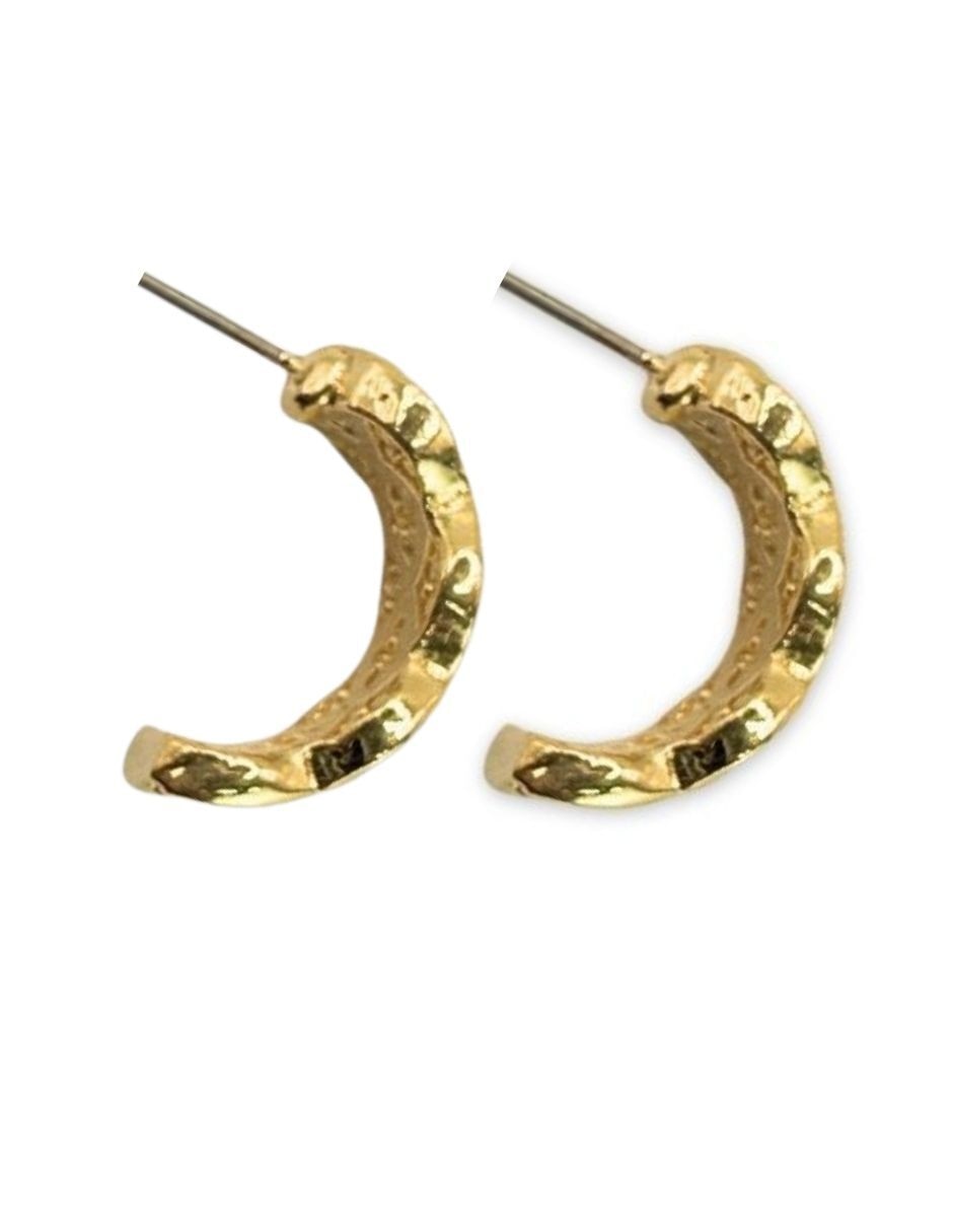 Aretes con acabado baño de oro 14 K 4