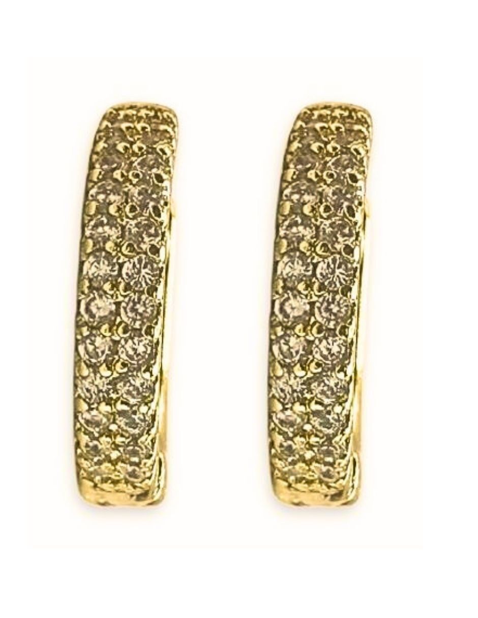 Arracadas con acabado baño de oro 14 K Arracadas con acabado baño de oro 14 K
