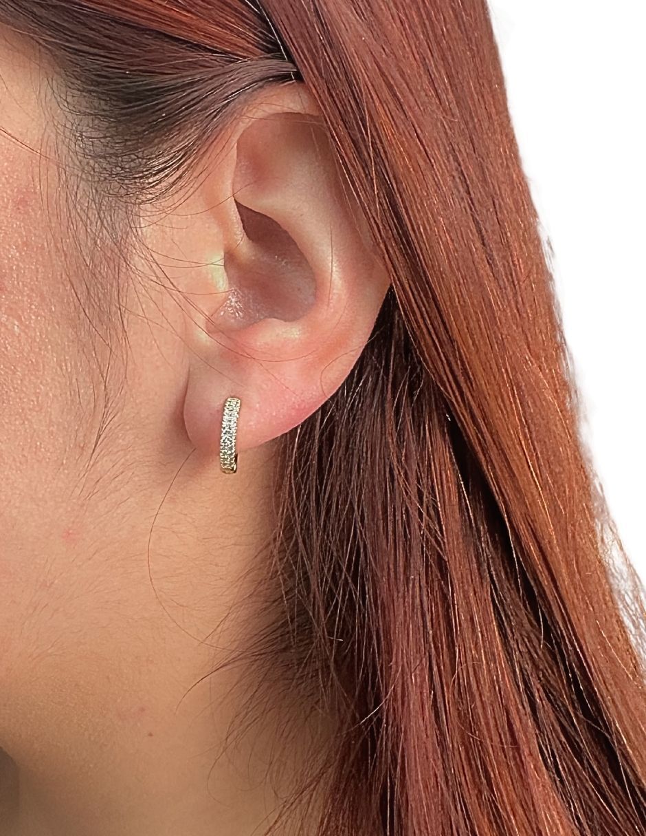 Arracadas con acabado baño de oro 14 K 2