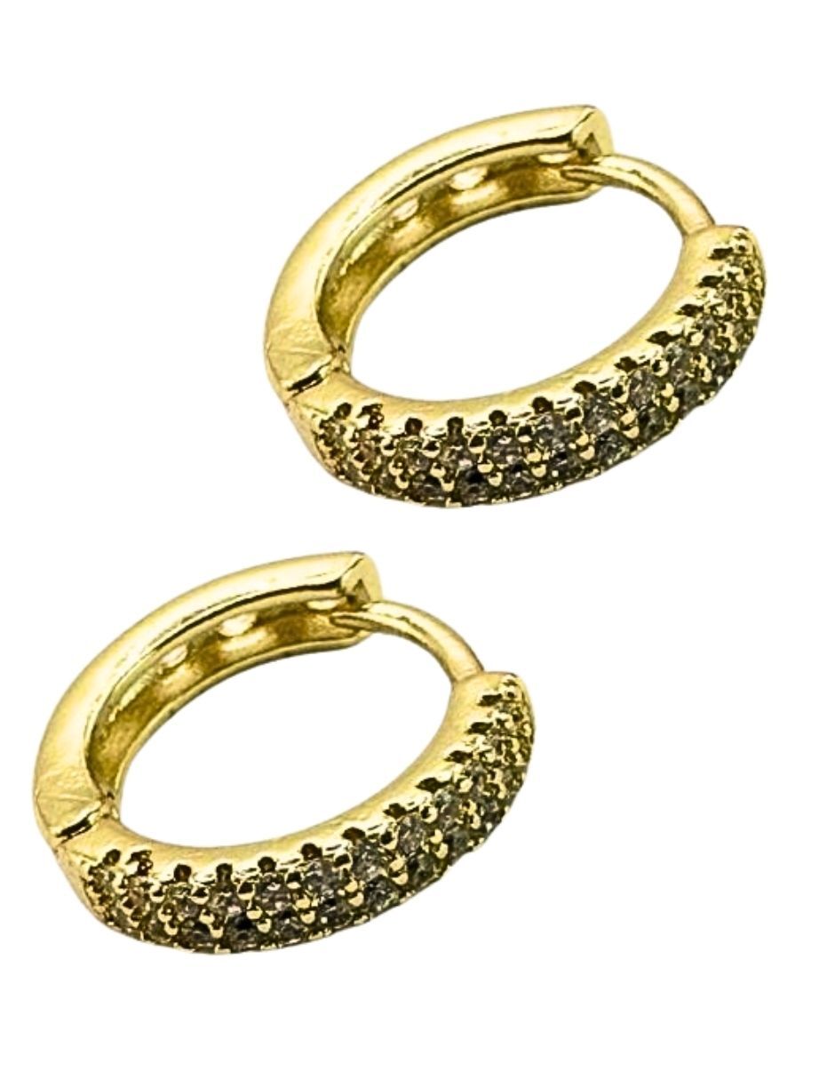 Arracadas con acabado baño de oro 14 K 3