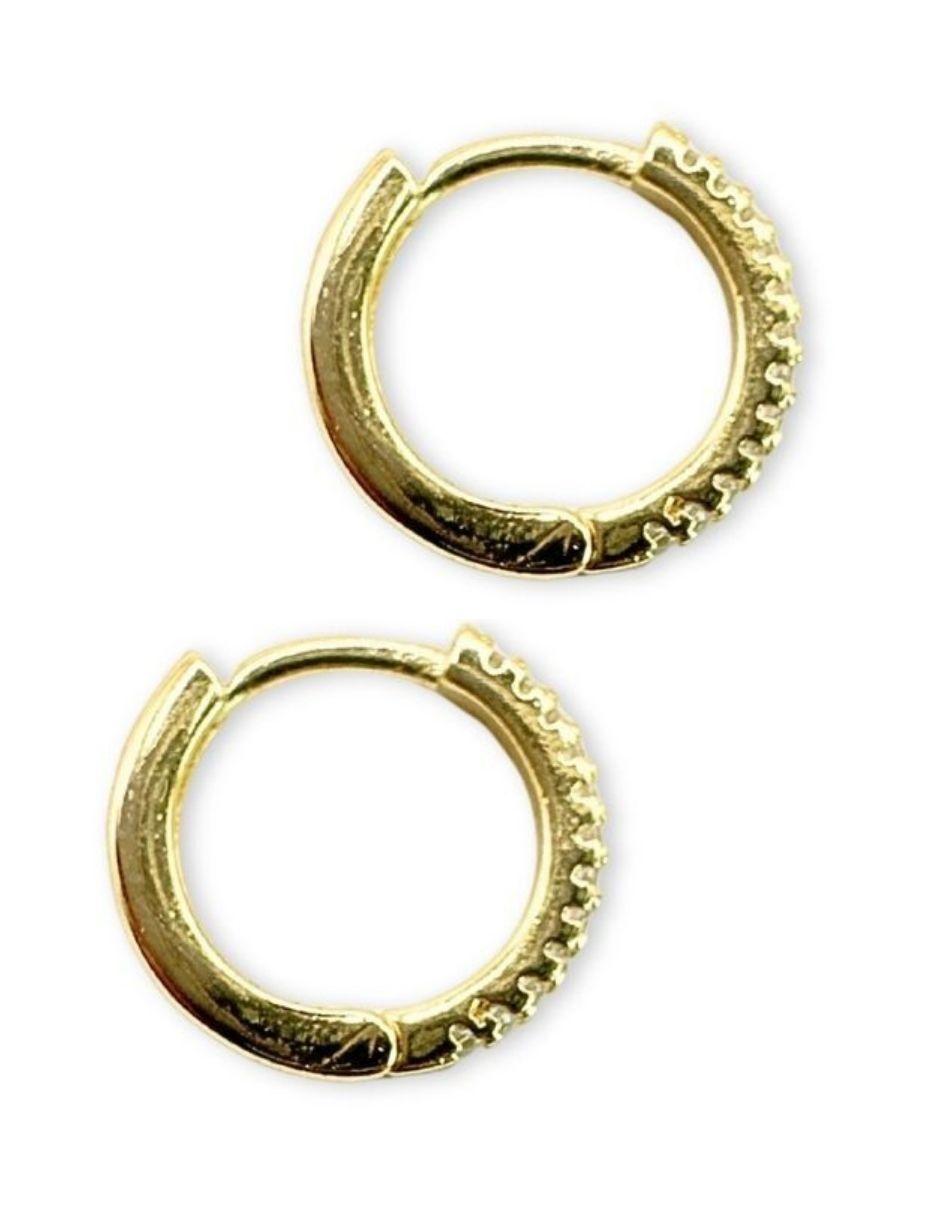 Arracadas con acabado baño de oro 14 K 4