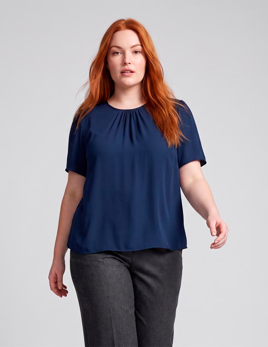 Blusa contempo manga corta para mujer