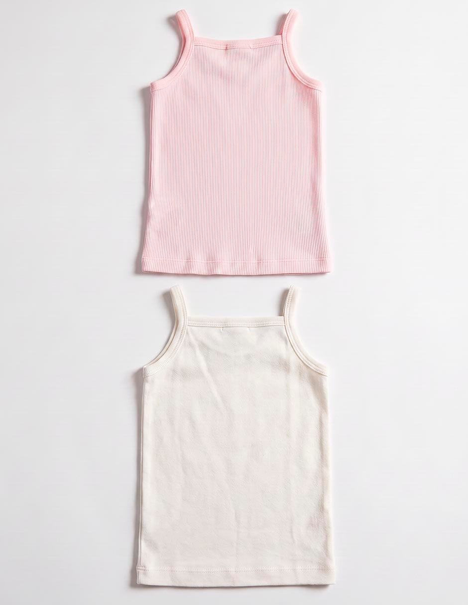 Set camiseta cuello cuadrado para niña