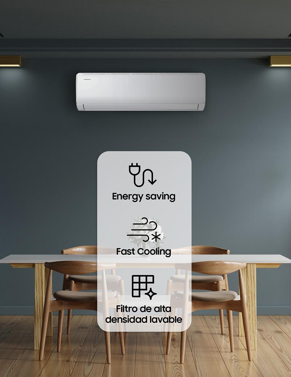 Aire acondicionado mini split inverter Samsung frío y calor 12000 BTU 220 V