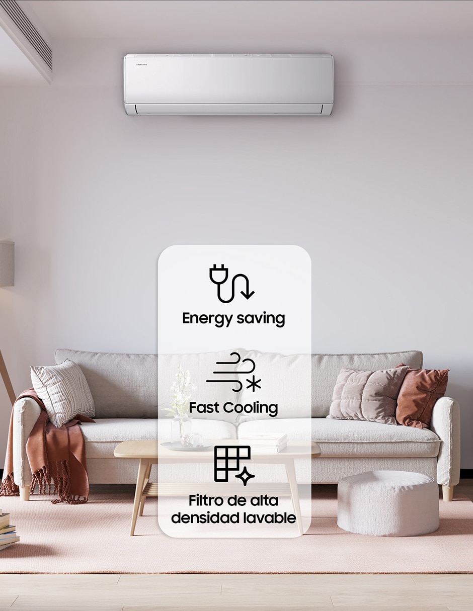 Aire acondicionado mini split inverter Samsung frío y calor 18000 BTU AR40F18C0AM/AX 220 V