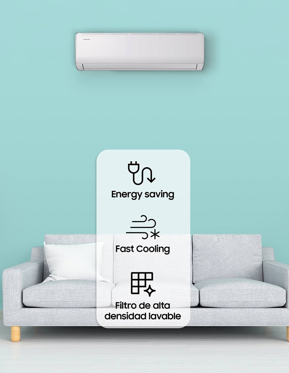 Aire acondicionado mini split inverter Samsung frío 18000 BTU AR40H18D0AM/AX 220V