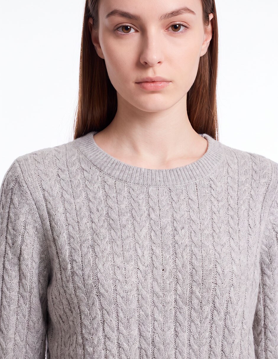 Suéter cuello redondo para mujer 4