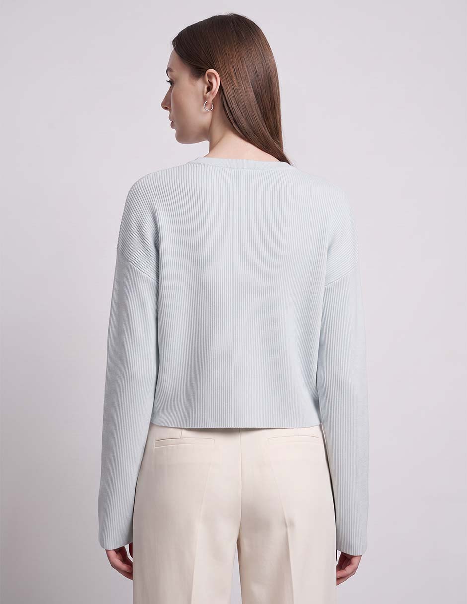 Suéter cuello redondo para mujer 2