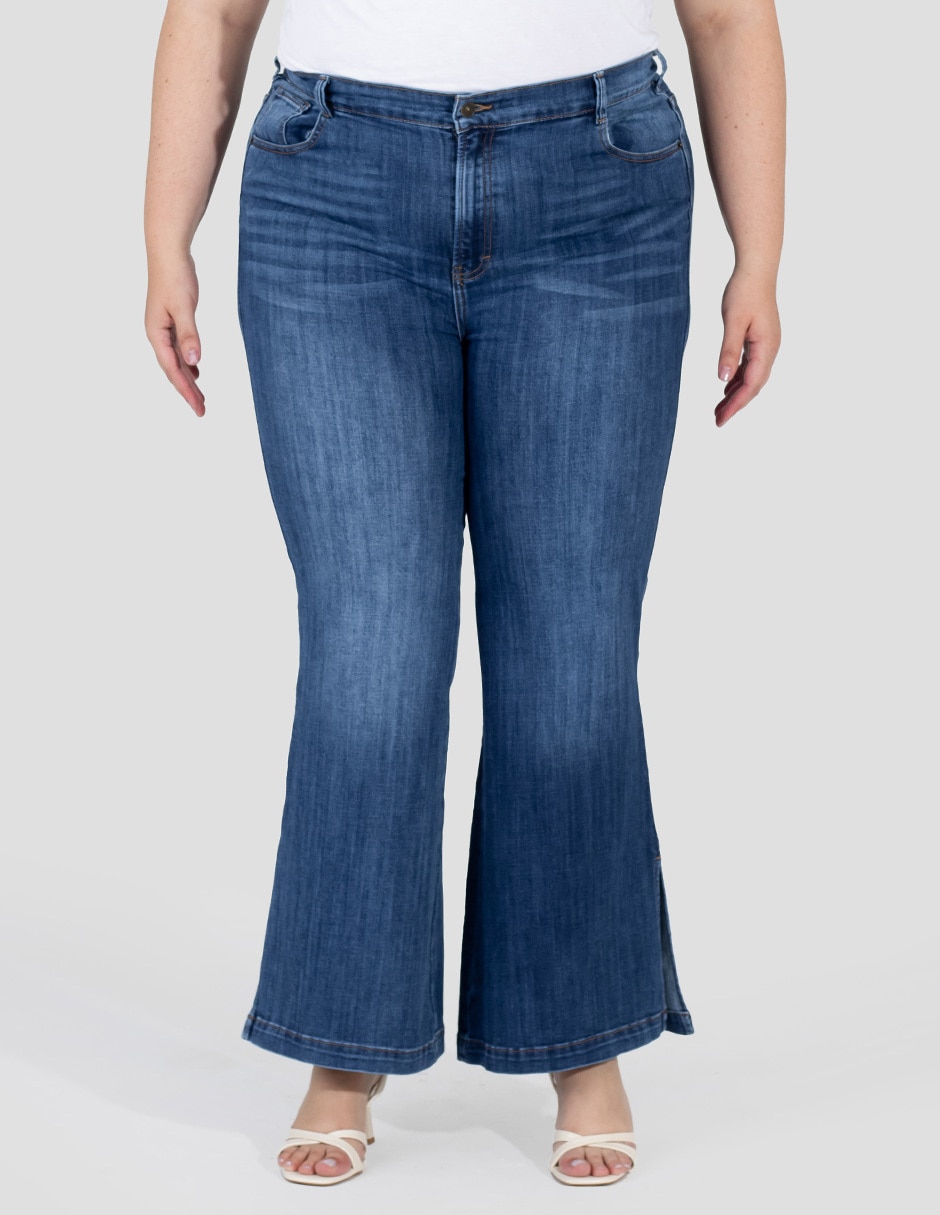 Jeans flare cintura alta para mujer 1