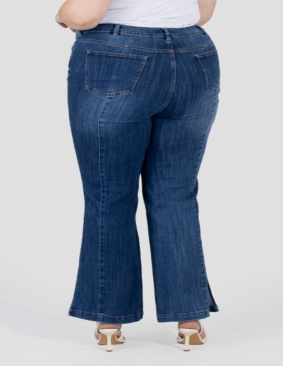 Jeans flare cintura alta para mujer 6