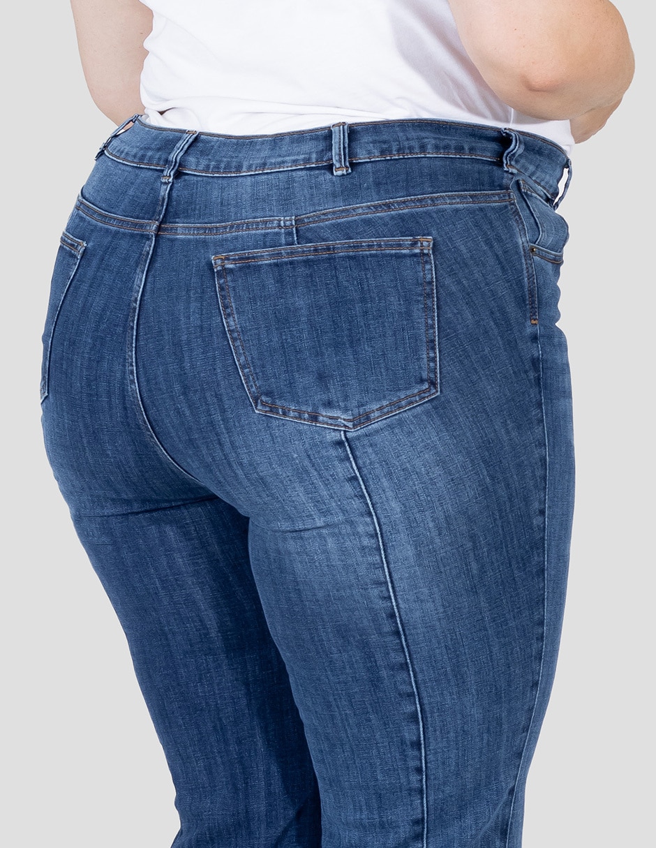 Jeans flare cintura alta para mujer 7