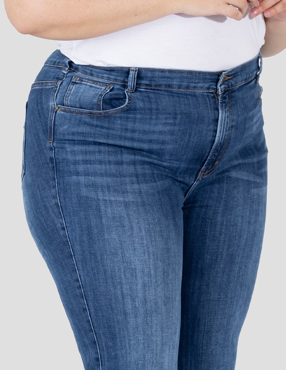 Jeans flare cintura alta para mujer 9