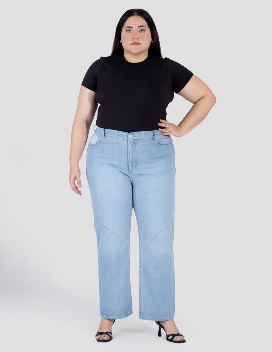 Jeans straight a la cintura Oh Pomp para mujer
