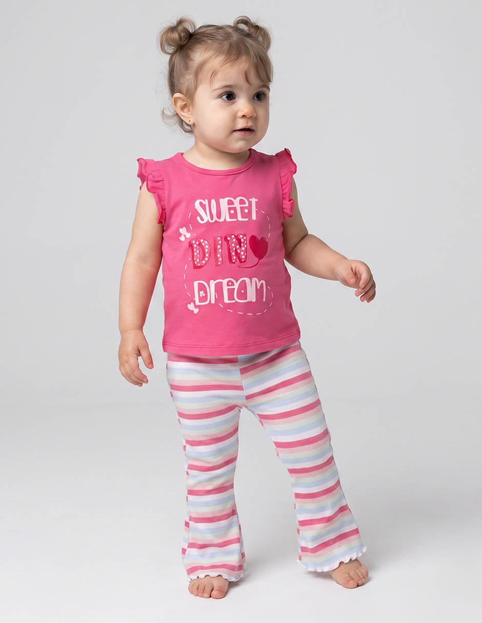 Conjunto casual Optima de algodón para bebé niña