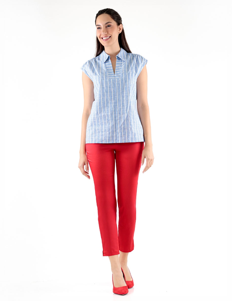 Camisa Pierre Cardin manga corta para mujer