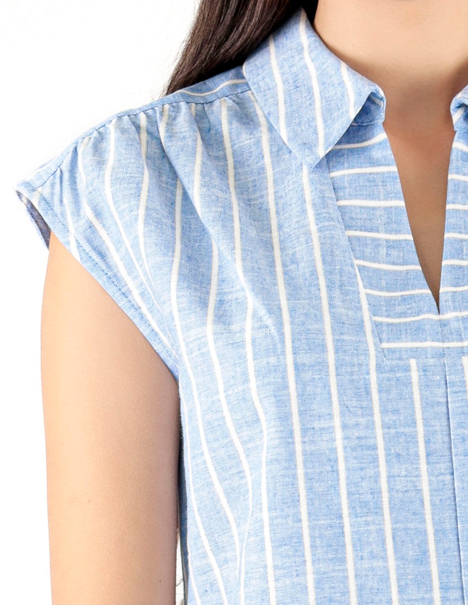 Camisa Pierre Cardin manga corta para mujer