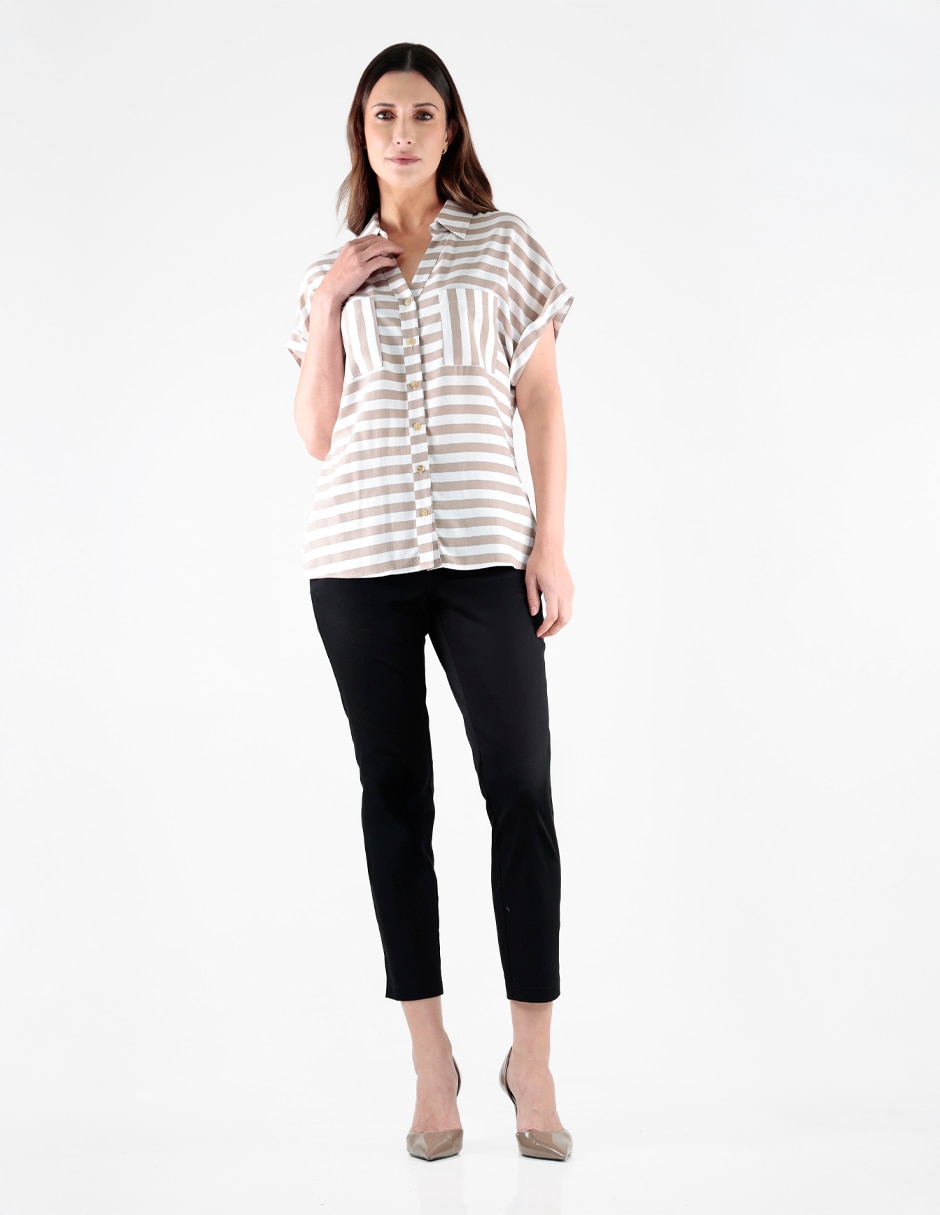 Blusa manga corta para mujer 4