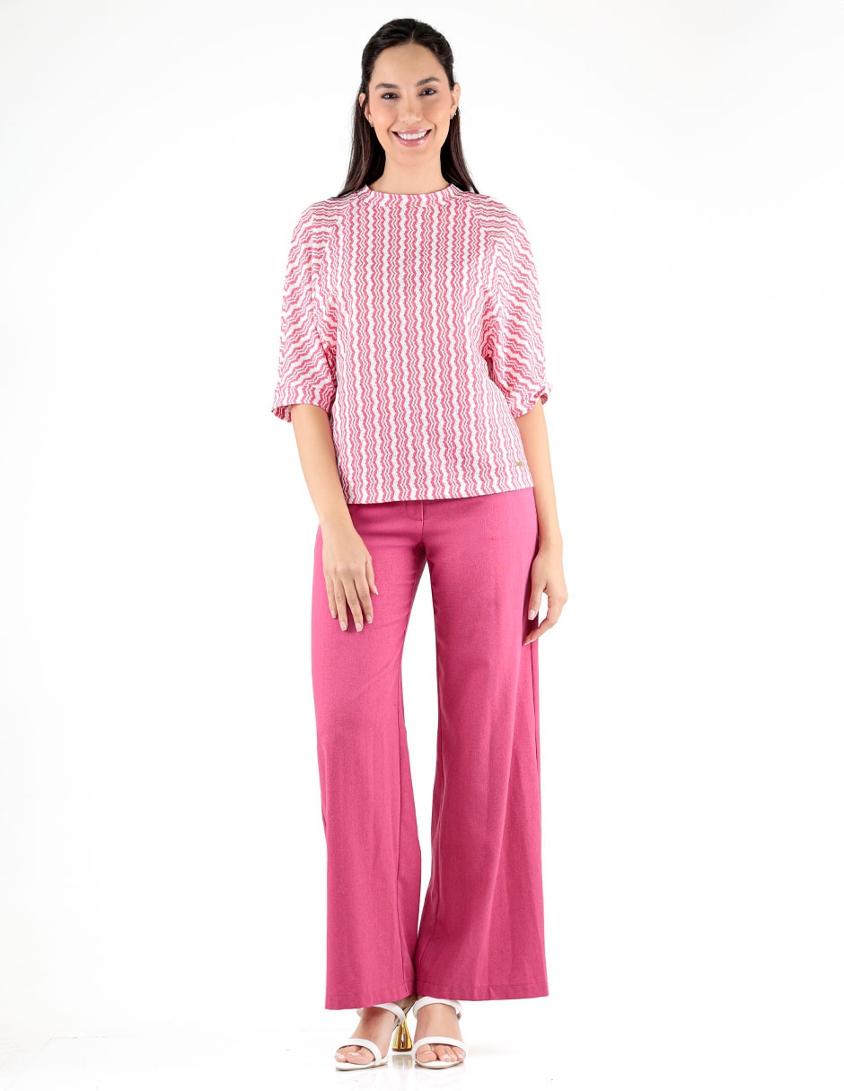 Blusa manga al codo para mujer 3