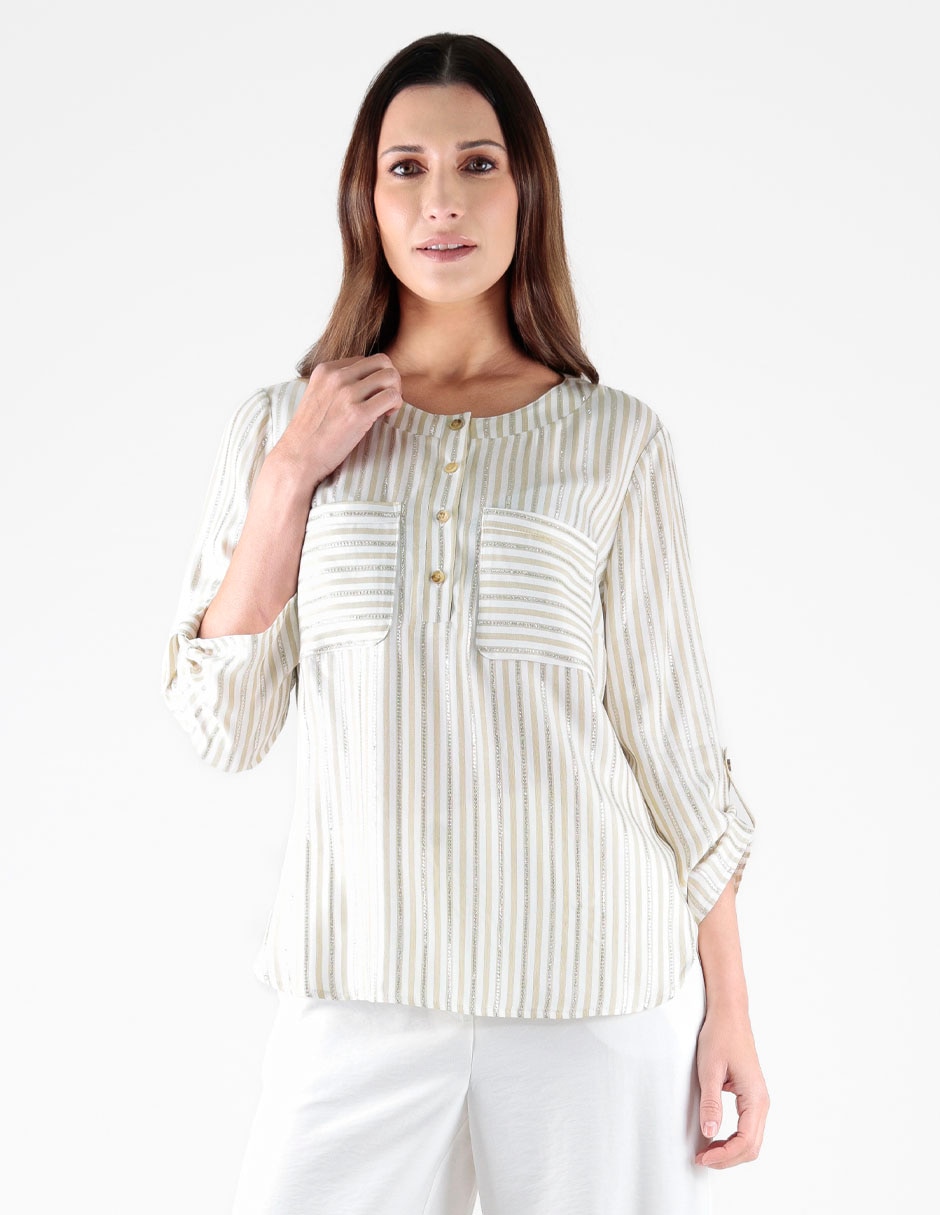 Blusa manga larga con elevador para mujer Blusa manga larga con elevador para mujer