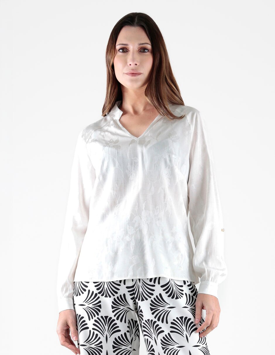Blusa manga larga para mujer