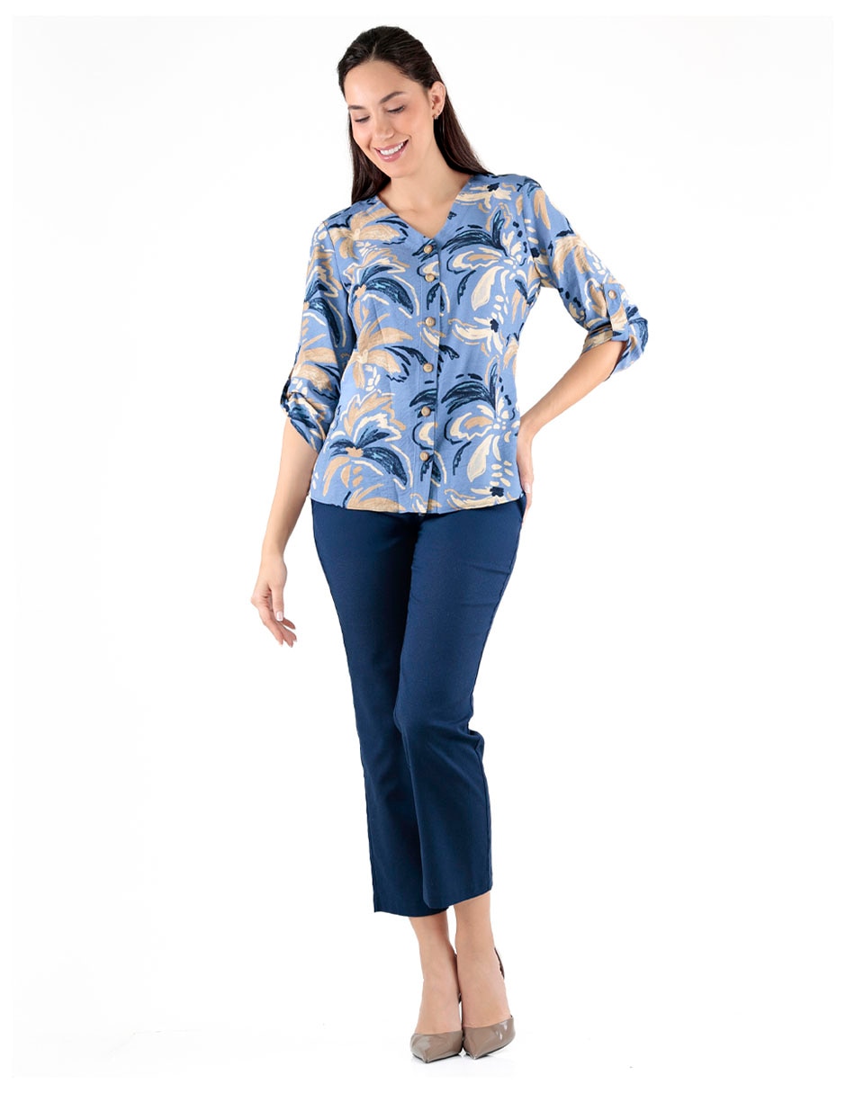 Blusa manga al codo para mujer 3