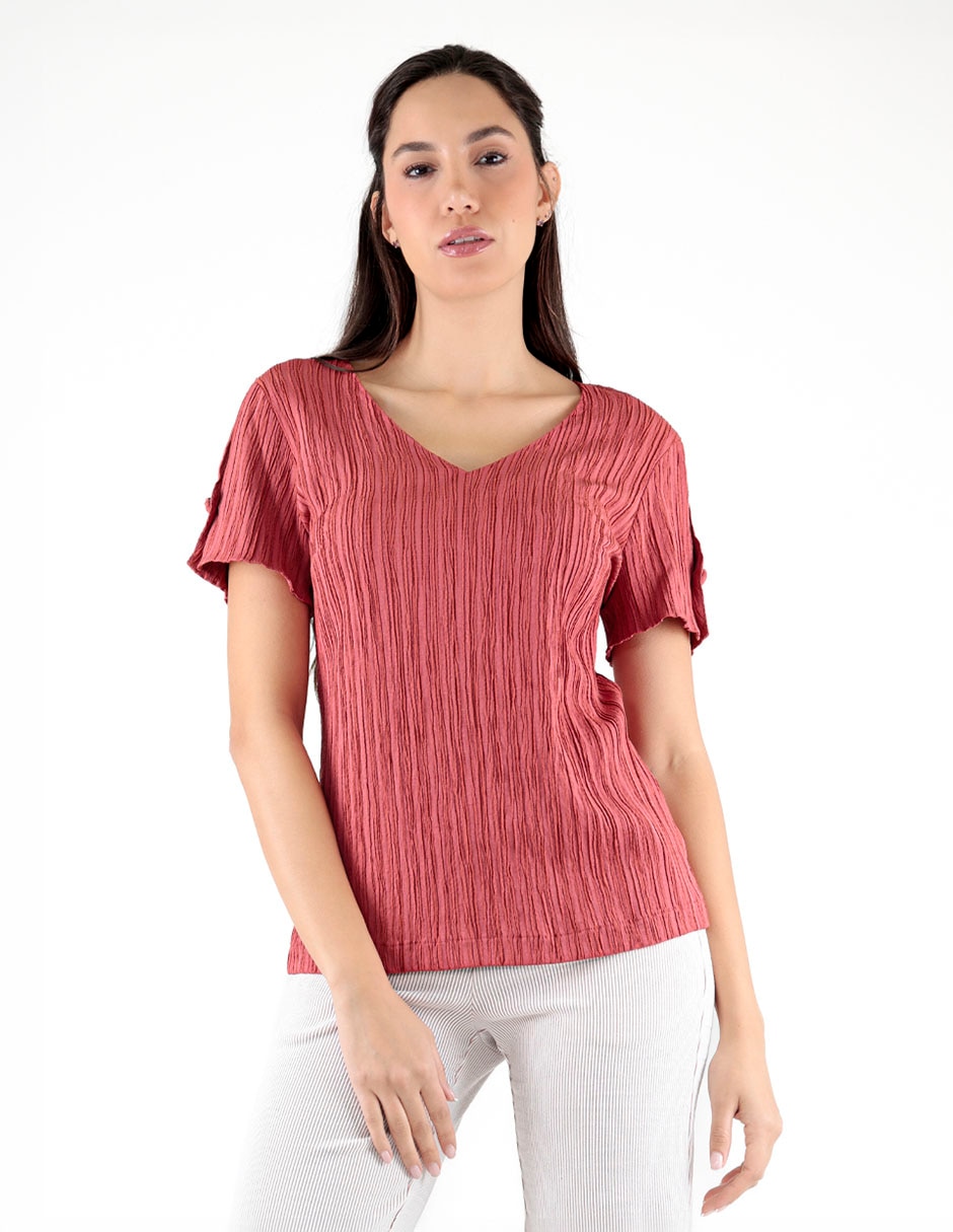 Blusa manga corta para mujer