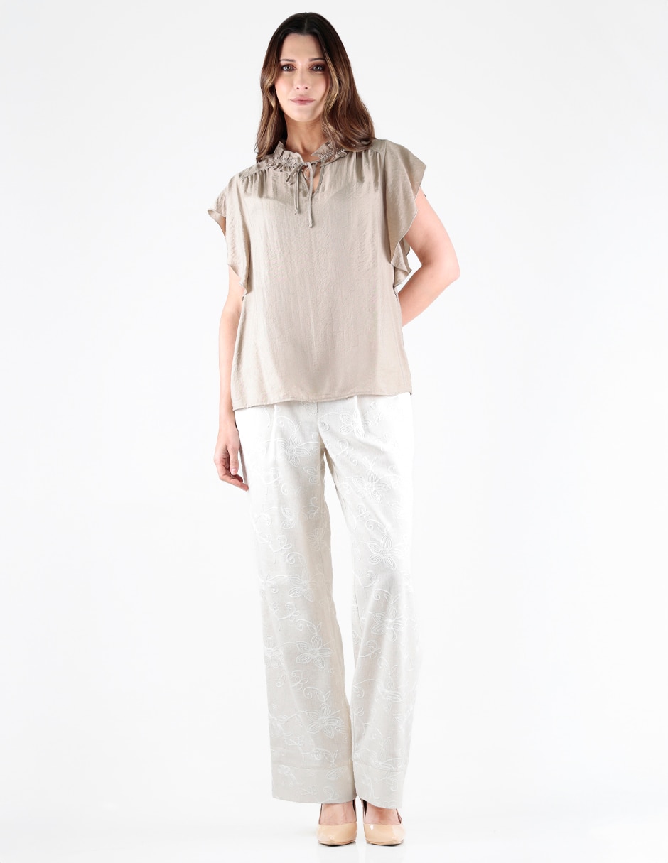 Blusa manga corta para mujer 4
