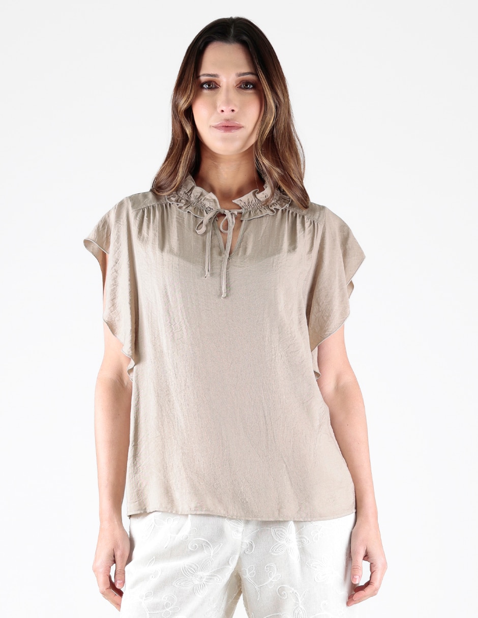 Blusa manga corta para mujer