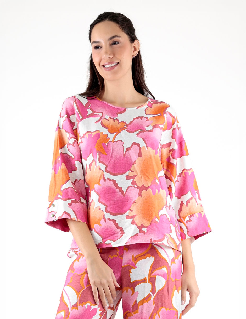 Blusa manga 3/4 para mujer Blusa manga 3/4 para mujer